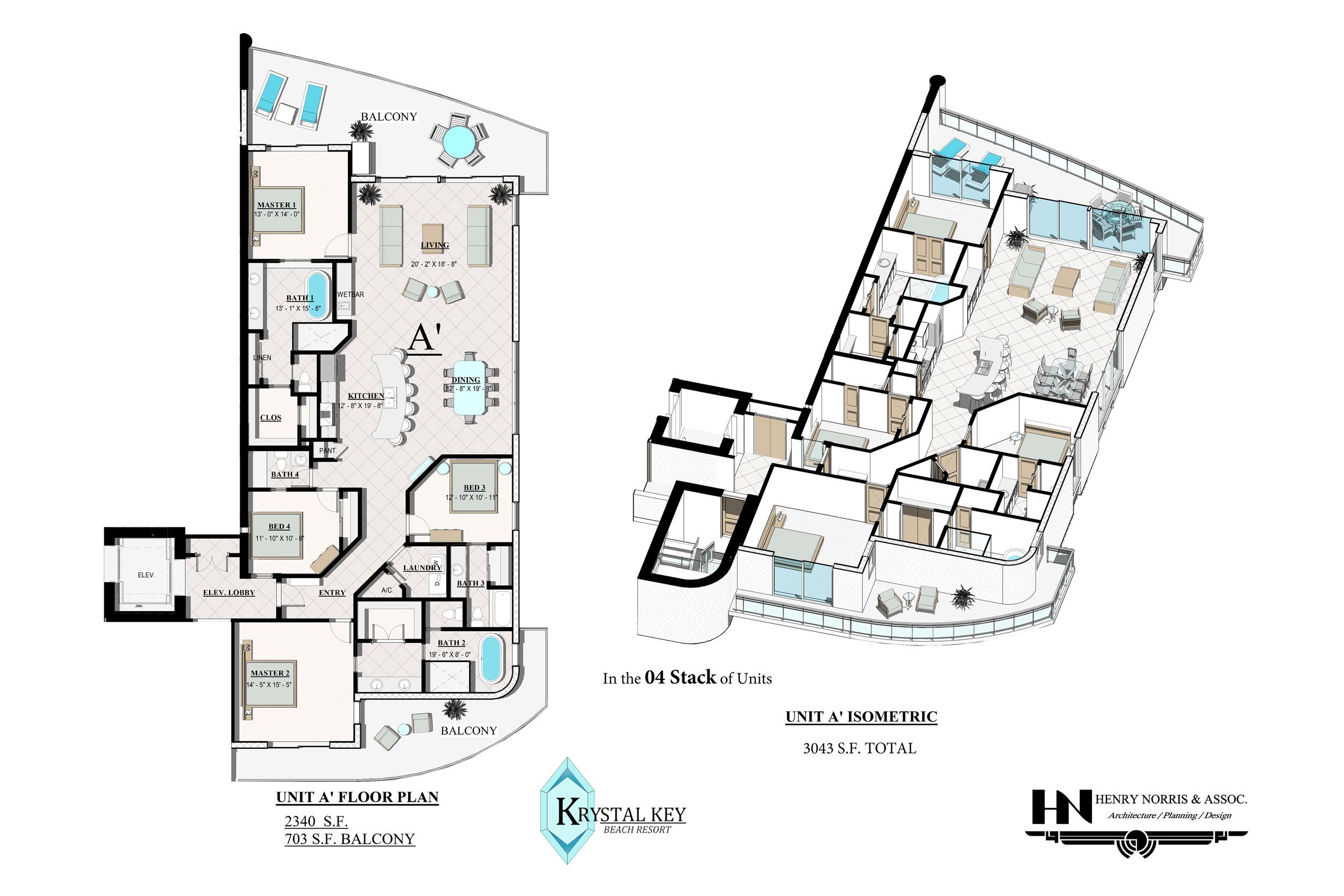 Unit A' Floor Plan in the 04 Stack