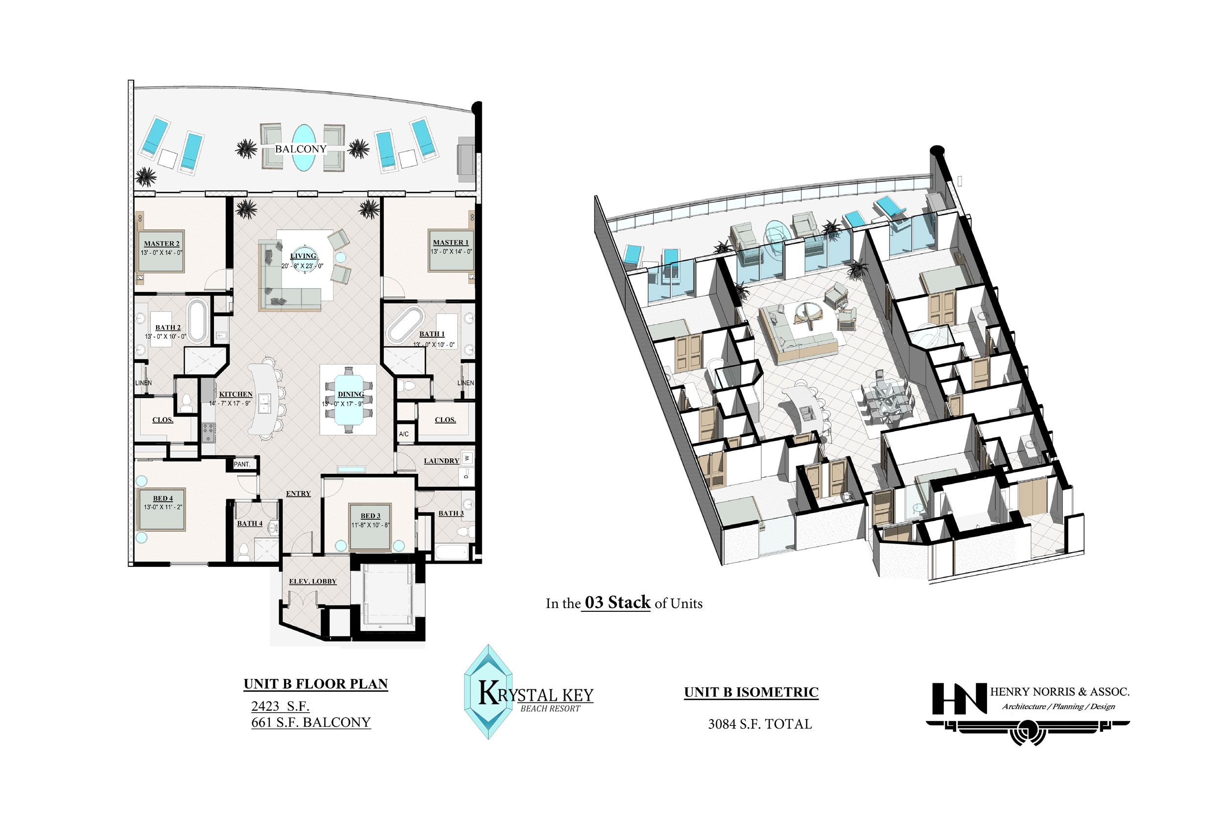 Unit B Floor Plan in the 03 Stack